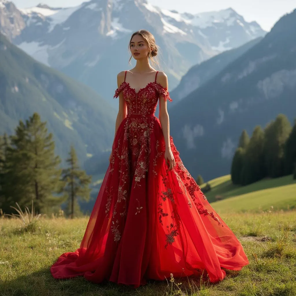Abendkleid aus Seide